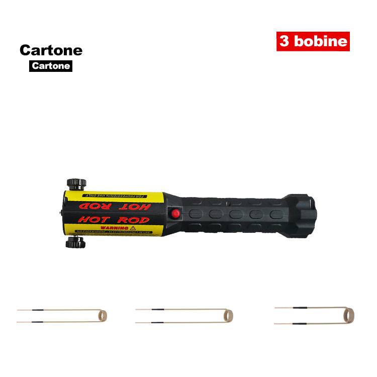 Kit riscaldatore a induzione magnetica Solary H7E, utensile a induzione termica per rompere bulloni da 1000 W e 110 V, riscaldatore per bulloni portatile senza fiamma per autoveicoli, per la rimozione di viti arrugginite (H7E con 3 bobine)